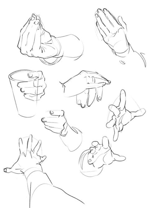 Hand Drawing Reference, 캐릭터 드로잉, Figure Drawing Reference, Reference Poses, Anime Drawings Tutorials, Anatomy Art, Art Tutorials Drawing, Anime Poses Reference, Sketchbook Art Inspiration