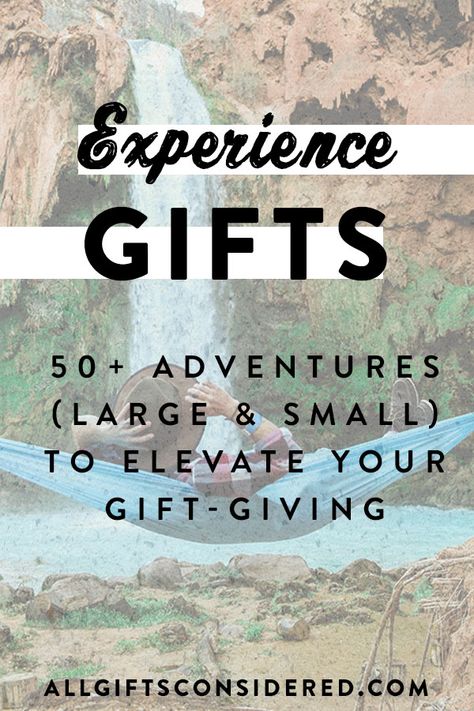 50+ best gift ideas that are memory-making experiences - adventures, learning new skills and hobbies, creative vacations, hands-on activities, and much more. We have a master list of the best experience gifts for her, for him, for families, kids, spouses, and more so you can find gift ideas that will truly last long after the special day. #experiencegifts #experiencegift #giftsthatarentthings #nontoygifts #bestgifts #memorablegifts Experiences For Christmas Gifts, Gift Ideas Experiences, How To Gift An Experience, Adventure Gifts For Kids, Birthday Adventure Ideas, Experience Gifts For Boyfriend, Experience Gifts For Husband, Adventure Box Ideas, Experiences Instead Of Gifts