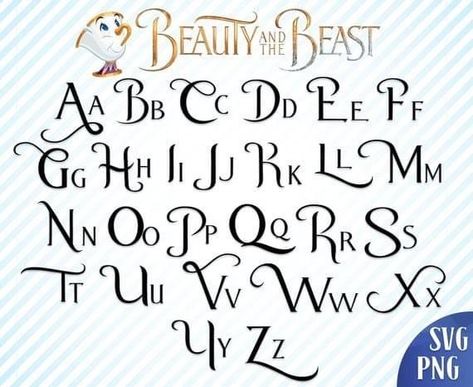 Beauty And The Beast Font, Disney Princess Font, Pretty Fonts Alphabet, Princess Font, Letras Cool, Hand Lettering Alphabet Fonts, Love Font, Disney Letters, Lettering Styles Alphabet