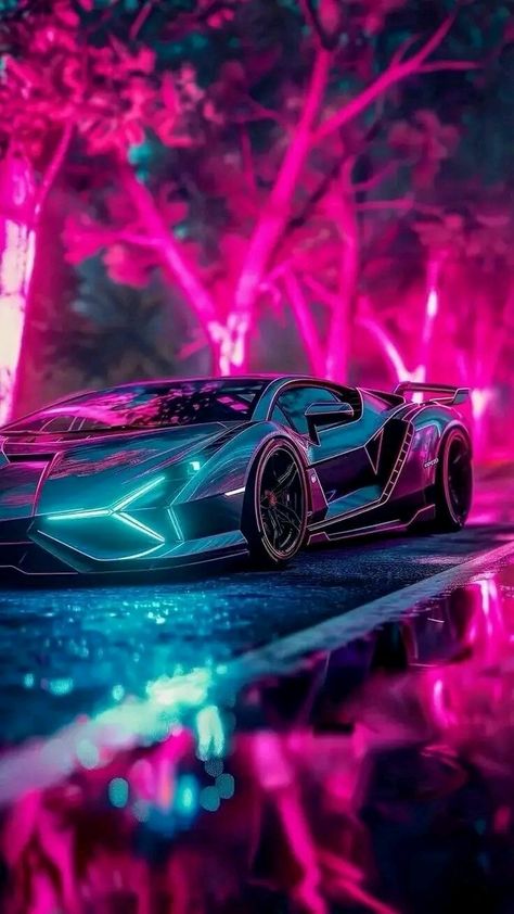 Super Cars Wallpaper Hd, Bugatti Wallpapers, Cool Car Backgrounds, Neon Car, Trill Art, Sports Car Wallpaper, Car Backgrounds, Cool Car Drawings, Cool Car Pictures