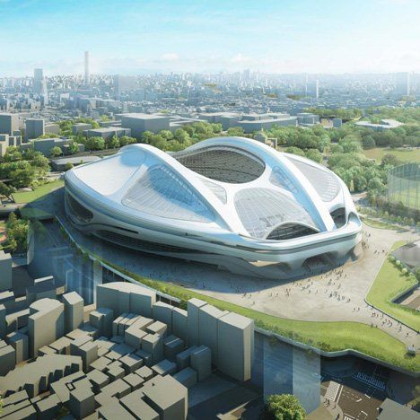 Arata Isozaki, Architecture Cool, Richard Rogers, Zaha Hadid Design, Stadium Architecture, Toyo Ito, Stadium Design, Kengo Kuma, Olympic Stadium