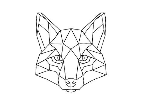 Geometric fox head