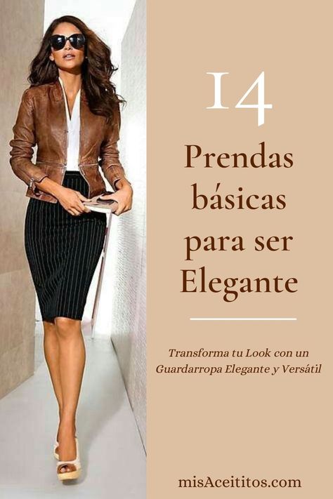 Descubre los 14 básicos esenciales para un guardarropa elegante. Conoce las prendas imprescindibles para crear looks fabulosos. ¿Buscas la ropa básica de una mujer elegante? Aquí te presento la lista de los must-haves para tu armario. ¡No te pierdas estas 14 prendas que debes tener en tu clóset! via @MisAceititos Semi Casual Outfit, Casual Oufits, Outfit Elegantes, Semi Formal Outfits, Victoria Beckham Style, Elegante Y Chic, Look Casual Chic, Short African Dresses, Summer Outfits Women Over 40