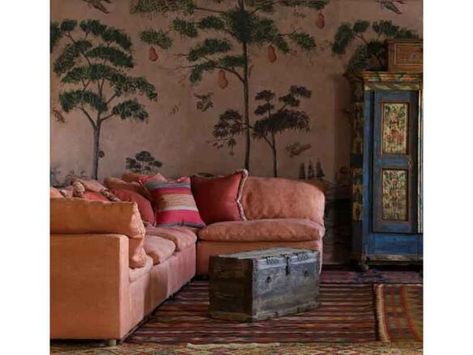 Mythical Land Mythical Land, Zoffany Paint, Modular Sofa Design, Kit Kemp, House Flippers, Hollywood Homes, Farrow And Ball Paint, Andrew Martin, Cosy Living Room