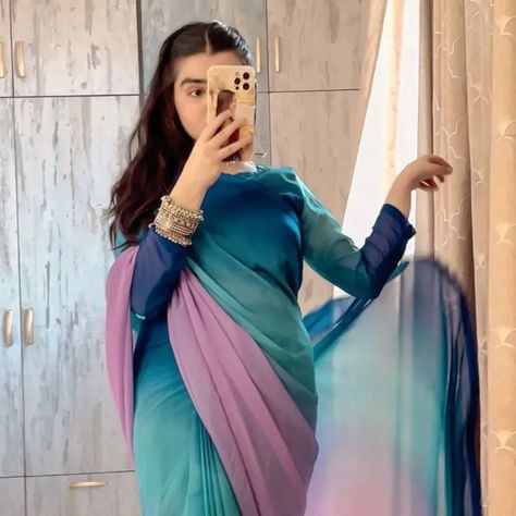 TIMELESS FASHION l OMBRE SHIFFON SAREE Dress to impress, dress ombre saree. Unleash your inner glamour. . . LIMITED STOCK AVAILABLE! Dm to place an order / visit our website www.mahaazcollection.com . . Designed By: SAM . . . . . . . . . . . . . . . . New arrival l Saree l Ombre Saree l festive wear #MahaazCollection #bysam #newarrivals #ombre #shiffon #EidFestival #eidedit #aliabhatt #aliasaree #ombresaree #saree #trending #elegantsaree #timesless #fashion #partywear #ootdshare #fyp #gl... India Shopping, Eid Festival, Elegant Saree, Saree Dress, Festival Wear, Timeless Fashion, Fashion Forward, Dress To Impress, Summer Fashion