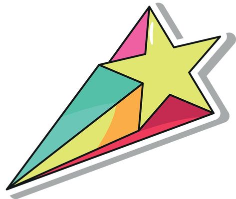 Shooting Star in Pop Art Style Sticker Shooting Star Drawing, Pop Art Style, Pop Art Design, Shooting Star, Shooting Stars, Iron On Patches, Doodle Art, Fireworks, Art Style