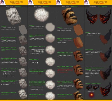 ArtStation - Step Description Part 2, Hank Fu Painterly Texture, Vfx Tutorial, Dungeon Tiles, Hand Painted Textures, Drawing Tips, Texture Painting, Painting Tutorial, Art Tutorials, Game Art