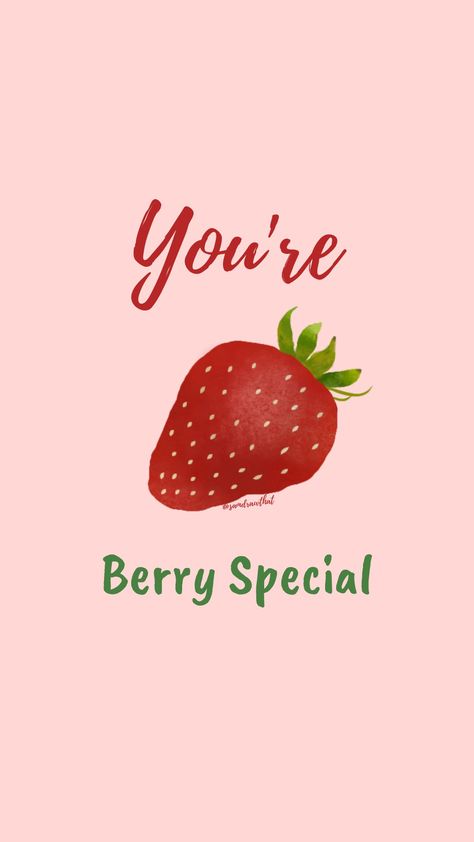 Fruit Quotes Inspirational, Strawberry Sayings, Pun Wallpaper, Strawberry Jacket, Strawberry Quotes, Strawberry Puns, Fruit Quotes, Strawberry Drawing, Strawberry Girl