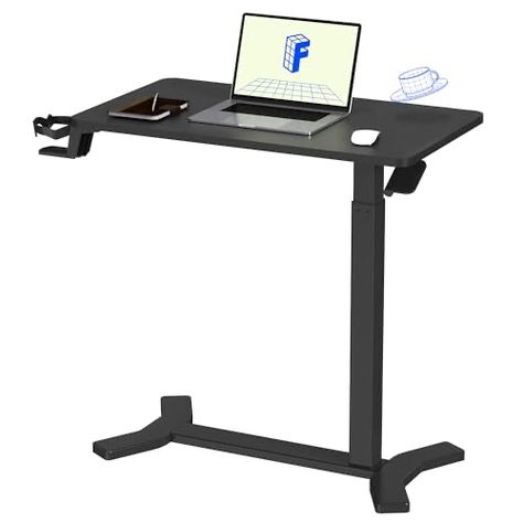 Portable Standing Desk, Mobile Standing Desk, Computer Cart, Laptop Table For Bed, Portable Workstation, Laptop Desk Stand, Overbed Table, Table With Wheels, Adjustable Computer Desk