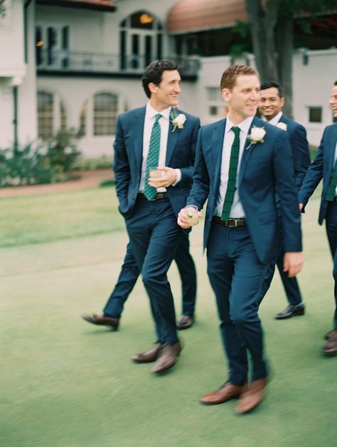 Blue Green Suit Wedding, Navy Suit With Emerald Green Tie, Velvet Tie Groomsmen, Navy Blue Suit With Green Tie, Emerald Green Ties Groomsmen, Navy Blue Suit With Emerald Green Tie, Green Bridesmaids Blue Groomsmen, Blue Suit Green Tie Wedding, Navy Suit With Green Tie