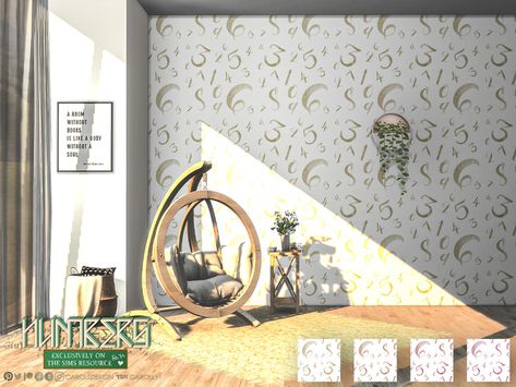 The Sims Resource - Numbers Wallpaper Numbers Wallpaper, Sea Life Wallpaper, Number Wallpaper, Sims 4 Tattoos, Beige And Pink, Graffiti Murals, Old Bricks, Sims 4 Build, Electronic Art