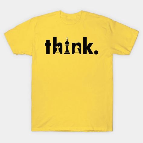 Chess Shirts, Cut Out Letters, Self Deprecating Humor, Yellow Fits, Yellow T Shirt, Roller Derby, Letter T, Great T Shirts, Black Logo