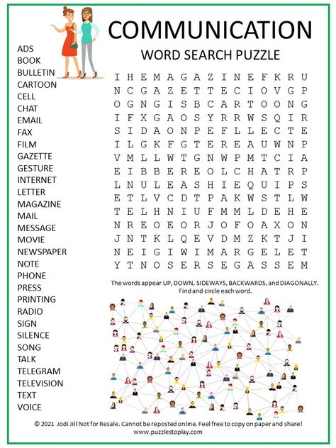 Communication Word Search Puzzle Means Of Communication Activities, Means Of Communication Worksheets, Communication Worksheets, Free Word Search Puzzles, Free Word Search, Community Helpers Preschool, History Worksheets, Means Of Communication, Free Puzzles