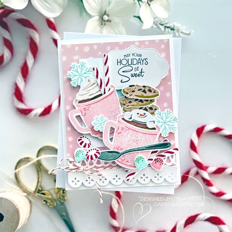 Papertrey Ink – Sweet Holiday | Cards and Coffee Time Hot Chocolate Ideas, Sweet Christmas Card, Winter Card Ideas, Christmas Embellishments, Christmas Cocoa, Christmas Stitching, The Greetery, Papertrey Ink Cards, Cocoa Christmas