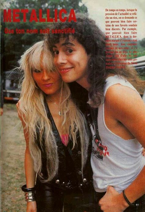 ~Doro Pesch And Kirk Hammett~ Doro Pesch, Bob Rock, Wah Pedal, Ride The Lightning, Kirk Hammett, James Hetfield, Thrash Metal, Rare Photos, Hard Rock