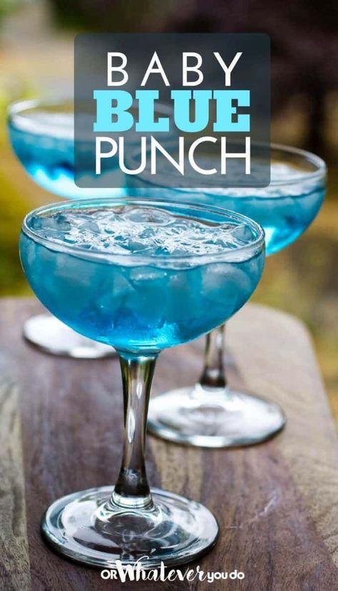 Malibu Recipes, Blue Punch Recipe, Baby Shower Cocktails, Blue Baby Shower Decorations, Jamaican Party, Baby Shower Punch Recipes, Baby Shower Punch, Blue Punch, Baby Shower Drinks