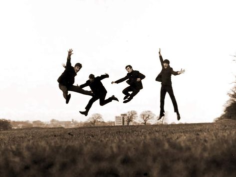 These guys are currently my world... Beatles Jumping, Jumping Pictures, Rabastan Lestrange, What I Like About You, Edie Sedgwick, Beatles Photos, Beatles Songs, All The Young Dudes, The Fab Four