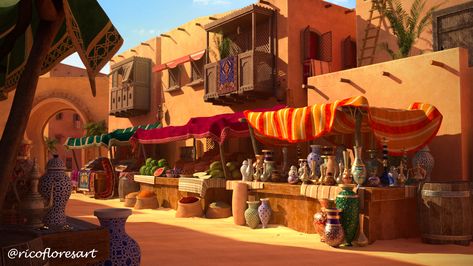 Arabian Market Concept Art, Arabic Concept Art, Market Concept Art, Desert Market, Arabic City, Fantasy Market, Arabic Market, Desert Town, Desert Art