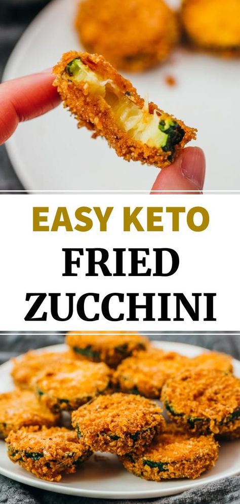 Keto Fried Zucchini, Fried Zucchini Recipes, Air Fryer Recipes Healthy Low Carb, Fried Zucchini, Low Carb Low Fat Recipes, Zucchini Recipe, Low Carb Zucchini, Keto Side Dishes, Zucchini Fries