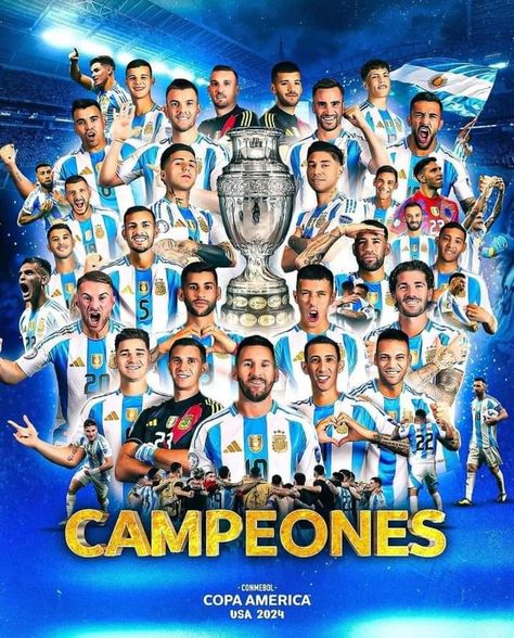 Argentina Campeón de la Copa América 2024 Copa America Champions, Argentina Copa America, Copa America Final, Argentine Football, Cr7 Vs Messi, Messi Argentina, James Rodriguez, Smart Auto, Soccer Pictures