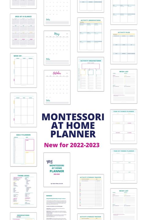 homeschool planner, montessori, montessori at home, preschooler, toddler, activities, organization, free printable Montessori Stations At Home, Montessori Planner, Montessori Lesson Plans Template, Montessori Lesson Plan, Montessori Homeschool Curriculum, Homeschool Daily Planner, Homeschool Planning Printables, Montessori Lesson Plans, Home School Planner