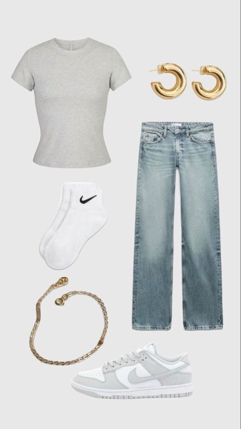 Dunk Outfit, Dunks Outfit, Mode Zara, Outfit Inspo Casual, Cute Lazy Day Outfits, Looks Street Style, Stockholm Fashion, Simple Trendy Outfits, Cute Everyday Outfits