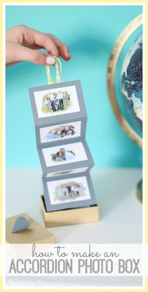 Diy Album Photo, Easy Diy Christmas Gifts, Photo Boxes, Diy Gifts For Him, Photo Album Diy, Diy Gifts For Friends, Friends Diy, Simple Reminders, Navidad Diy