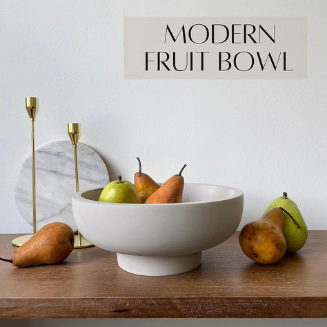 Concrete bowl is perfect for holding fruits. It can be safely washed with soap and water. Due to the porous nature of concrete, the bowl is not suitable for hot/prepared foods. Entryway Bowl, Bowl For Keys, Coffee Table Bowl, Modern Fruit Bowl, Large Decorative Bowl, Key Bowl, Concrete Bowl, Pedestal Bowl, Kitchen Decor Modern