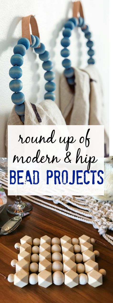 modern & hip wooden bead projects - My French Twist Wooden Bead Jewelry, Wood Beads Diy, Bead Crafts Diy, Wooden Bead Garland, Bead Projects, Wood Bead Garland, Beaded Crafts, French Twist, Beads Online