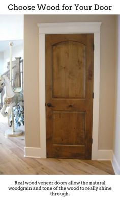 Wooden Doors. Solid Interior Doors Arched Panel, Wood Stained Interior Doors With White Trim, Light Stained Doors, Dark Wood Doors With Light Wood Floors, Dark Trim With Light Wood Floors, Wood Stain Doors Interior, Dark Stain Interior Doors, Stained Doors Interior, White Trim Stained Doors