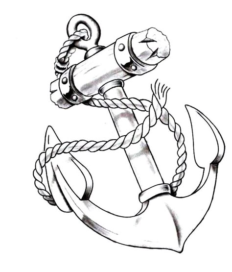 Anchor Sketch, Ghost Ship Art, Anchor Drawings, Anchor Pictures, Navy Tattoos, Scrimshaw Art, Sketch Style Tattoos, Anchor Tattoo Design, Anker Tattoo