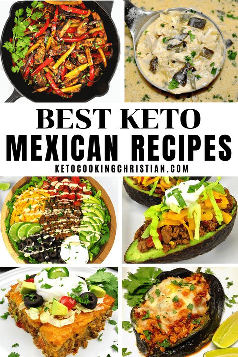 Best Keto Mexican Recipes Calling all Mexican food fans! Check out this collection of the most mouth-watering Keto Mexican Recipes the whole family will love diving in to. #ketomexican #lowcarbmexican #glutenfreemexican Keto Mexican Recipes, Healthy Low Carb Dinners, Low Carb Mexican, Mexican Soup, Healthy Mexican, Easy Guacamole, Slow Cooker Tacos, Keto Dinners, Mexican Dinner