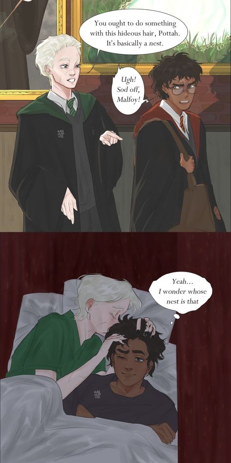 Devir Family, Draco And Harry, Darry Fanart, Maya Devir, Harry Potter Parody, Drarry Fanart, Funny Harry Potter Jokes, Harry Draco, Gay Harry Potter