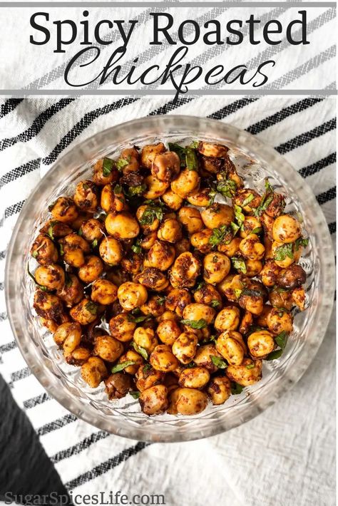 Middle Eastern Chicken And Rice, Spicy Roasted Chickpeas, Chickpeas Roasted, Middle Eastern Chicken, East Recipes, Chickpea Recipes Roasted, Chicken And Rice Recipe, Spiced Chickpeas, Dry Chickpeas