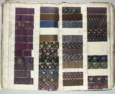 Textile Sample Book | French | The Metropolitan Museum of Art Fabric Study, Book Date, Victorian Fabric, 1830s Fashion, Costume Sewing Patterns, Contemporary Textiles, Antique Fabrics, Fabric Book, Empire Style