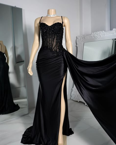 Last swipe is a video 😎 Tiana Gown in black is now in-stock and ready to ship! www.LyniraLabel.com Confirmation Dresses, Prom Dress Inspo, Elegant Black Dress, Prom Girl Dresses, Black Prom Dress, Prom Dress Inspiration, Prom Designs, Outfit Inspo Casual, Pretty Prom Dresses