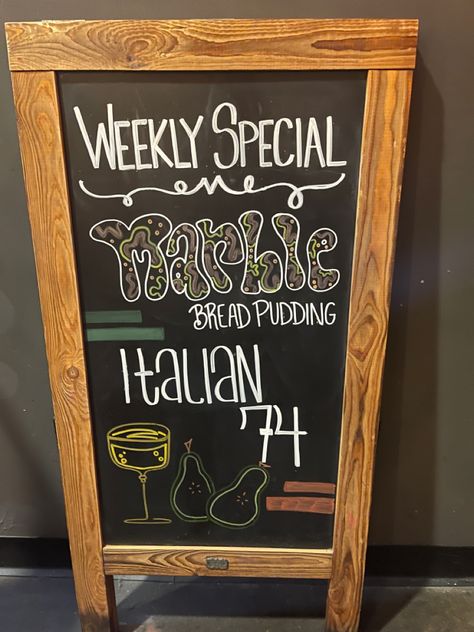 Specials Board Restaurant, Restaurant Board, Specials Board, Restaurant Drinks, Lunch Specials, Weekly Specials, Bread Pudding, Cute Art, Restaurant