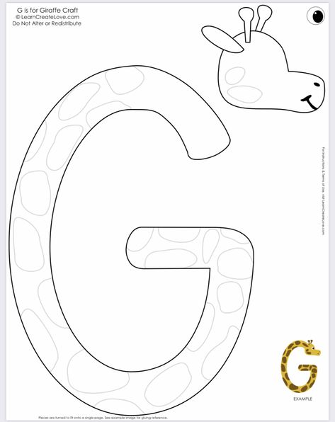 Letter G Preschool Crafts, Letter G Crafts For Preschoolers, Pre Kindergarten Worksheets, Learning Coloring Pages, Letter G Crafts, Letter Of The Week Crafts, Kid Arts And Crafts, Letter G Activities, Letter Activity