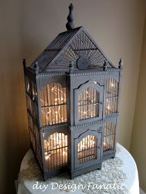 Bird Cage Decor, Vintage Bird Cage, Bird Cages, Vintage Birds, Twinkle Lights, Bird Cage, Fairy Lights, Diy Design, Bird Houses