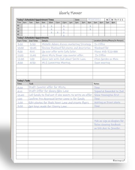 PRICES MAY VARY. 60 Page Un-dated Daily Hourly Planner Notepad that consists of 4 vital sections. Time Blocking, Appointment Details, Tasks & Notes. Each sheet of paper has a blank spot to fill in the date and day. A VERY versatile format, this notepad is perfect for those that have both regular and unpredictable daily schedules. This notepad format is ideal for a company owner, for an office manager, or for an employee. Great to assist in setting and achieving goals, or identifying time managem Daily Hourly Planner, Daily Planner Hourly, Daily Schedules, Day Schedule, Hourly Planner, Office Manager, Work Schedule, Planner Notepad, Time Blocking