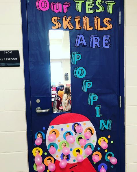 Testing Classroom Door Ideas, Testing Door Decorations Classroom, State Testing Door Decorations, Testing Door Decorations, Testing Bulletin Board Ideas, Test Prep Bulletin Board, Testing Encouragement Posters, Test Prep Motivation, Test Prep Fun