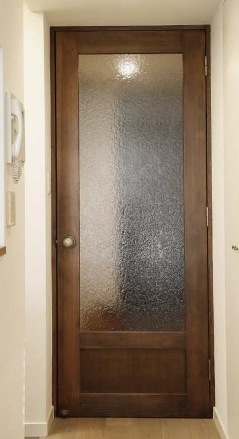 Glass Door For Bathroom, Glass Bathroom Door, Door With Window, Bathroom Door Ideas, Wooden Glass Door, Doors With Windows, Glass Door Design, Frosted Glass Door, Gorgeous Doors