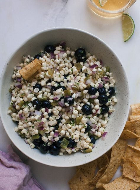 Hatch Chile Blueberry Corn Salad Recipe | PBS Food | PBS Food Hatch Chiles, Corn Salad Recipe, Pbs Food, Spiced Cauliflower, Summer Sides, Corn Salad Recipes, Hatch Chile, Fennel Salad, Antiques Roadshow