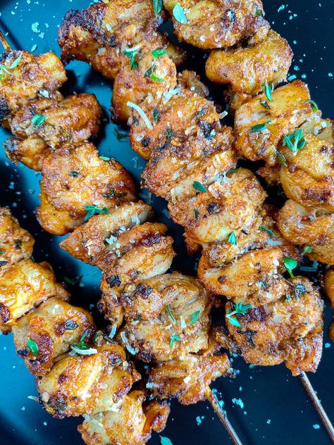 Oven Baked Garlic Parmesan Chicken Skewers - Go Healthy Ever After Italian Parmesan Chicken Skewers, Baked Chicken Skewers Oven, Oven Chicken Skewers, Oven Skewers, Baked Chicken Skewers, Garlic Parmesean Chicken, Oven Parmesan Chicken, Chicken Skewers In Oven, Panko Crusted Chicken Breast