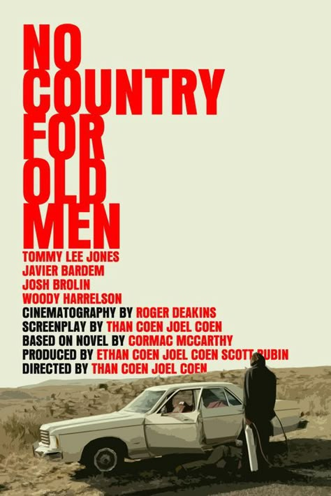 No Country for Old Men - movie poster: No Country For Old Men, Coen Brothers, Film Posters Art, Septième Art, I Love Cinema, Cinema Posters, Man Movies, Alternative Movie Posters, Movie Poster Art