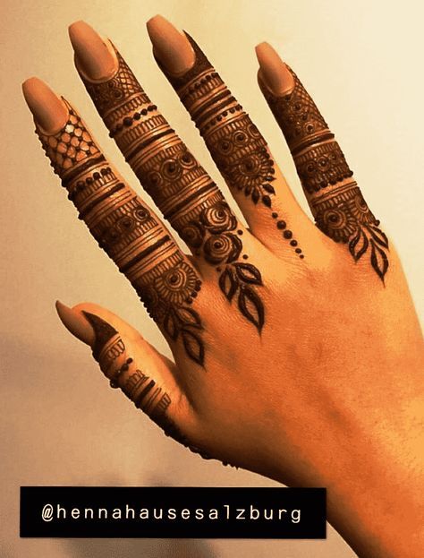 Mehndi Simple Finger Design, Mehendi Designs For Back Fingers, Finger Mehendi Designs Back Hand, Mehndi Designs On Fingers Only, Mehendi Designs Only Fingers, Simple One Side Mehendi Designs, Fingers Mendhi Designs, Back Side Finger Mehndi Design, Simple Hand Mehndi Designs Easy