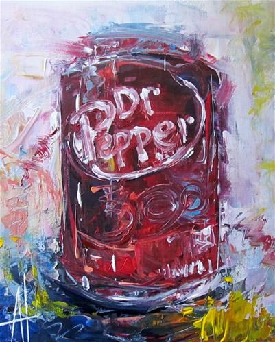 Dr Pepper Painting, Pepper Painting, Dr Pepper Soda, Loveland Colorado, Dr Pepper Can, Landscape Modern, Modern Impressionism, Dorm Art, Gallery Website