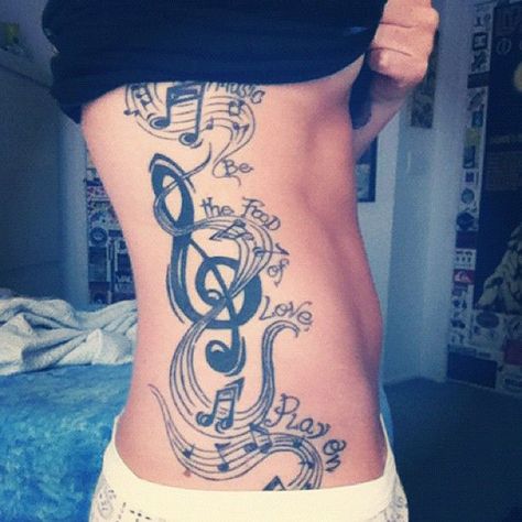 Tatoo 3d, Music Tattoo Sleeves, Music Notes Tattoo, Experience Music, Music Note Tattoo, Music Tattoo Designs, Note Tattoo, Geniale Tattoos, Side Tattoos