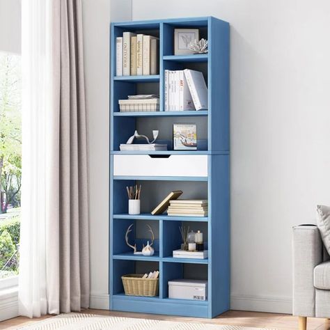 Latitude Run® Bookcase | Wayfair Display Storage Cabinet, Open Shelf Bookcase, Bookcase With Drawers, Open Bookshelves, Wood Bookshelves, Cube Bookcase, Scandinavian Minimalist, Cabinet Organizer, Open Bookcase