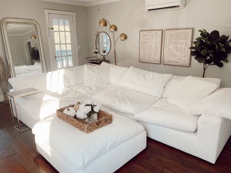 The Best Cloud Couch Dupe - Stephanie Pernas Cloud Couch Living Room, White Couch Living Room, Cloud Couch, Couches Living, White Couch, Couch Design, White Couches, Small Apartment Decorating, Beautiful Sofas